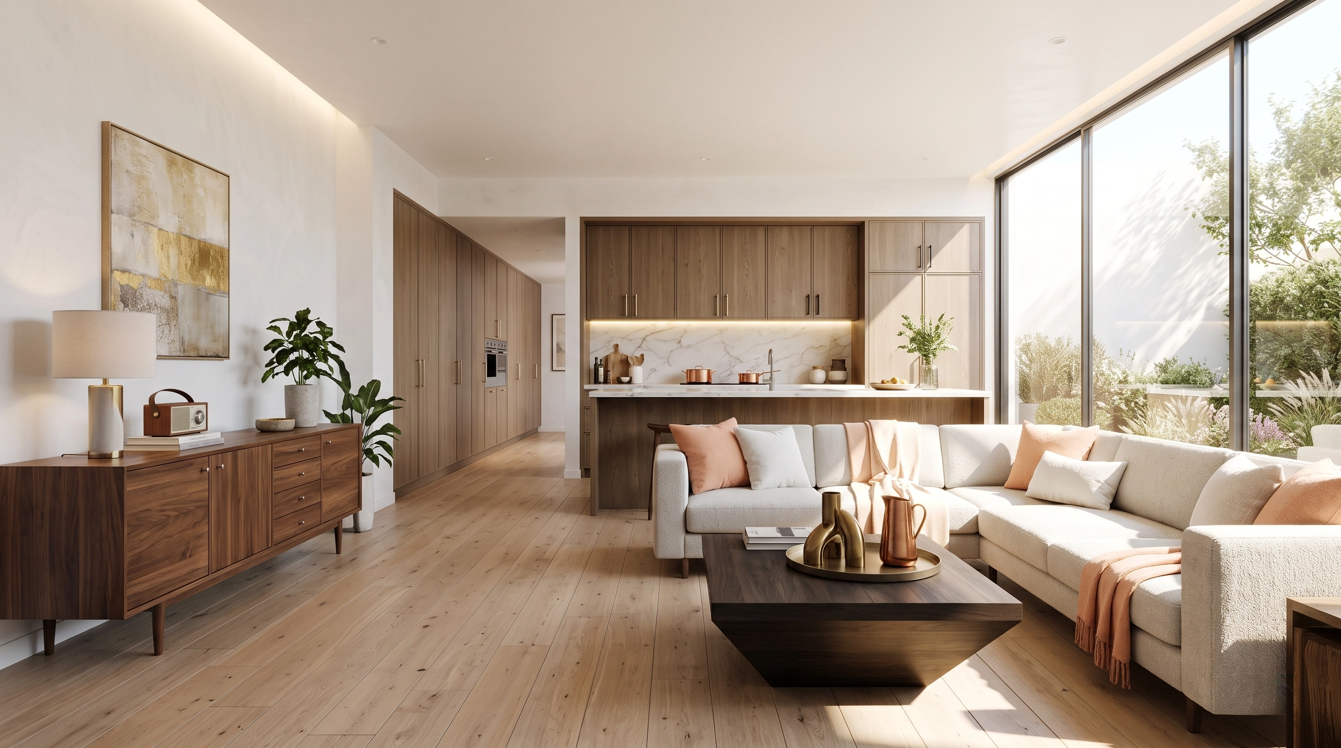 Open living kitchen space