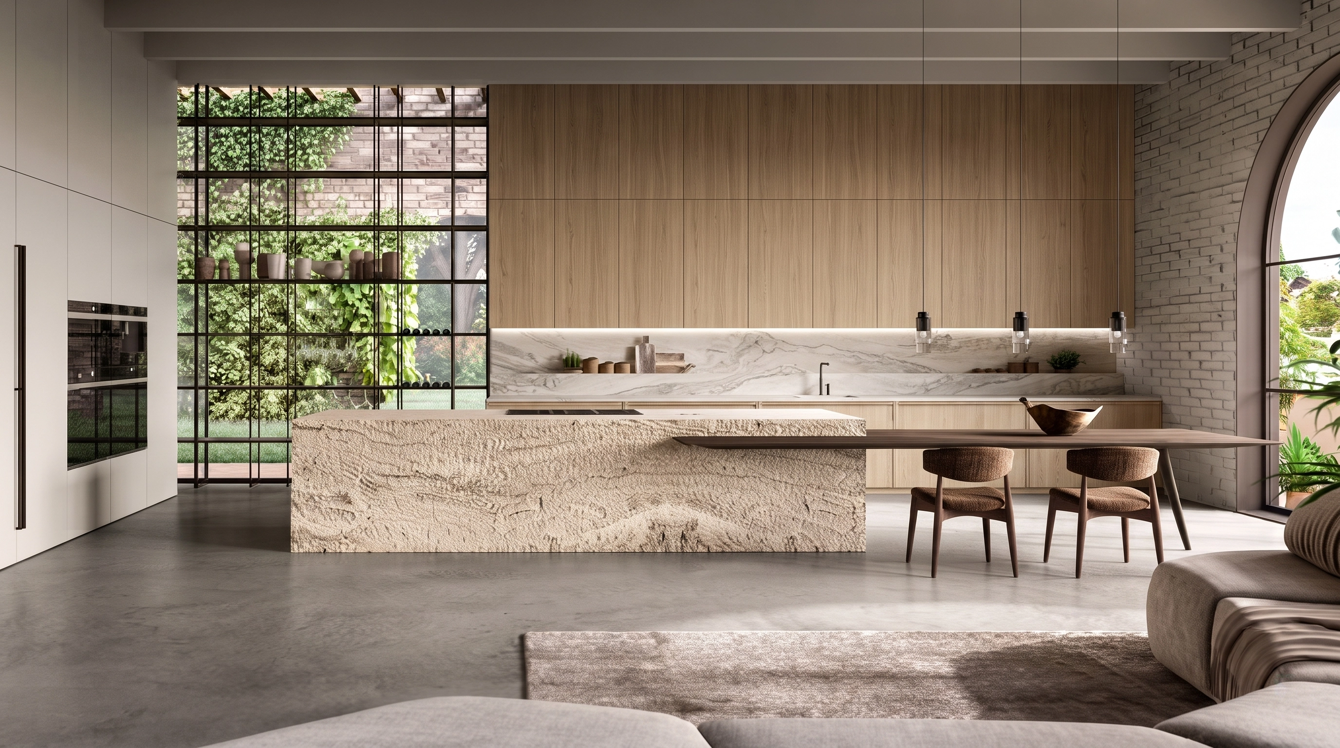Kitchen stone island